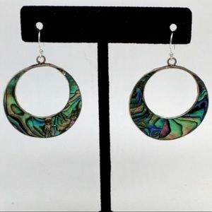 Taxco Sterling Silver & Abalone Earrings
